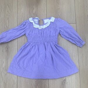 Cecil & Loud Adorable Lavender Kids Dress with White Trim
